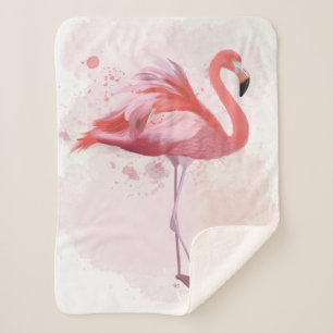Cobertor Sherpa Fluffy Flamingo