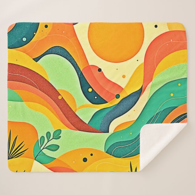 Cobertor Sherpa Fluxo de Abstrato aquecido (Frente (Horizontal))