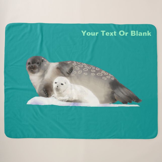 Cobertor Sherpa Foca-anilhada (Frente (Horizontal))