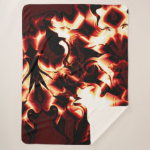 Fogo esculpida sobre fundo vermelho mais escuro