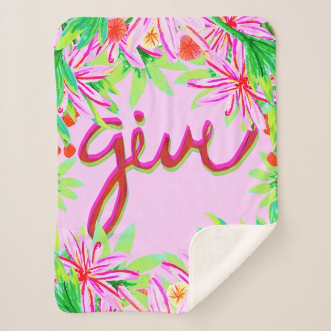 Cobertor Sherpa Folhagem de Natal - Dar (Frente)