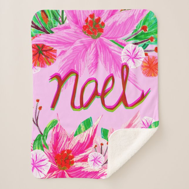 Cobertor Sherpa Folhagem de Natal - Noel (Frente)