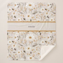 Cobertor Sherpa Folhagem neutra de queda