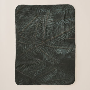 Cobertor Sherpa Folhas de pinheiro verde
