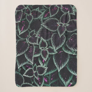 Cobertor Sherpa Folhas de verde e marrom