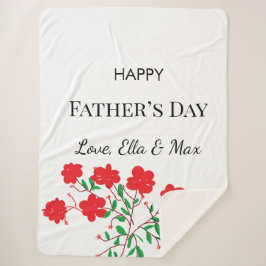 Cobertor Sherpa Folheto do Dia do Pai Cozy