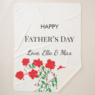 Cobertor Sherpa Folheto do Dia do Pai Cozy