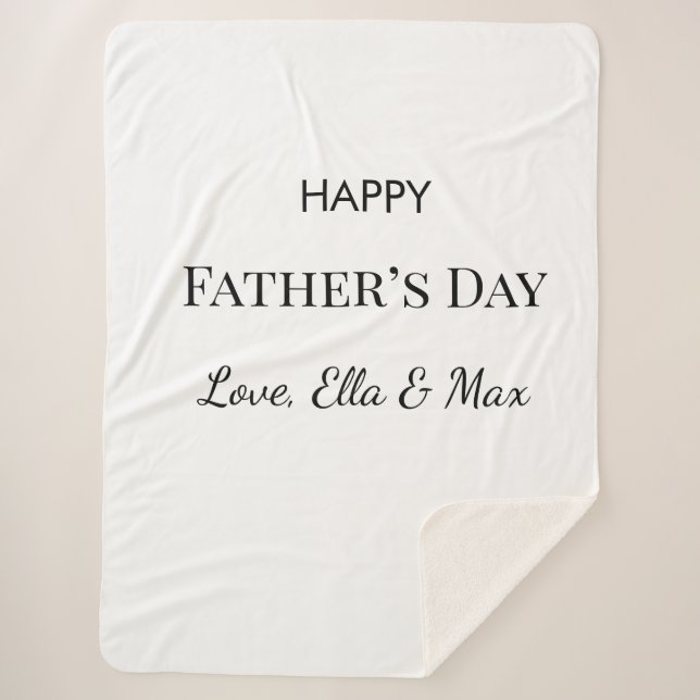 Cobertor Sherpa Folheto do Dia do Pai Cozy (Frente)