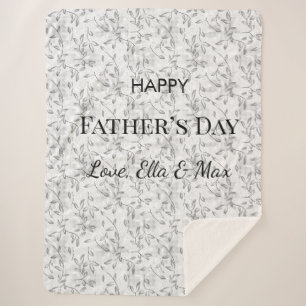 Cobertor Sherpa Folheto do Dia do Pai Cozy