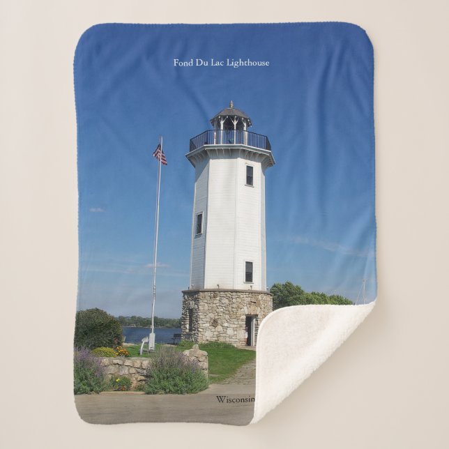 Cobertor Sherpa Fond Du Lac Lighthouse sherpa blanket (Frente)