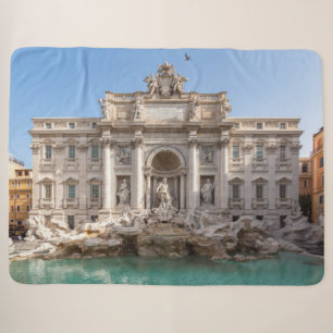 Cobertor Sherpa Fontana de Trevi ao início da manhã - Roma, Itália