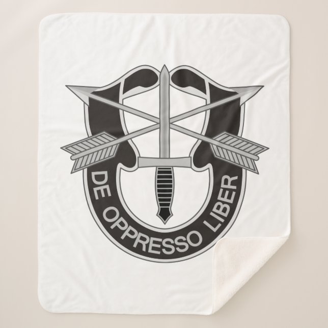 Cobertor Sherpa Forças Especiais SF De Oppresso Liber (Frente)