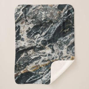 Cobertor Sherpa Formação de rochas brancas e pretas