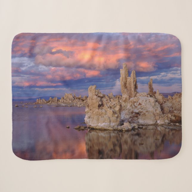 Cobertor Sherpa Formações de Tufa no Lago Mono (Frente (Horizontal))