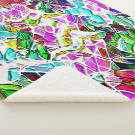 Cobertor Sherpa Formas de abstrato muito coloridas flutuando no en