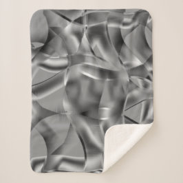 Cobertor Sherpa Formas de cinza curvas, com tons de exibição