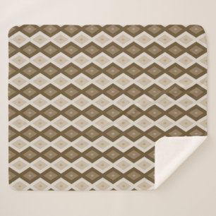 Cobertor Sherpa Formas de losango castanho