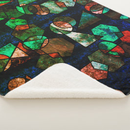 Cobertor Sherpa Formas geométr icas irregulares e textura deformad