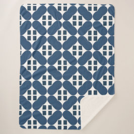 Cobertor Sherpa Formas Geométricas abstrato Azul