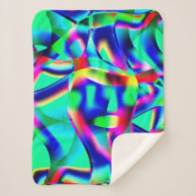 Formas muito coloridas e curvas, verdes prevalecem