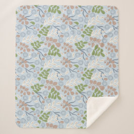 Cobertor Sherpa Formas orgânicas botânicas