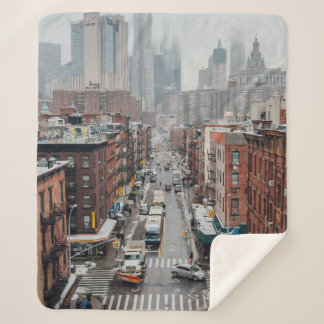 COBERTOR SHERPA FOTO AERIAL DE CITÍSCAPE DURANTE O DIA