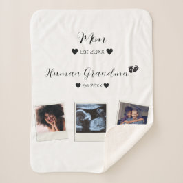 Cobertor Sherpa Foto da família personalizada e bonita