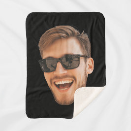 Cobertor Sherpa Foto de Homens Personalizados Engraçados