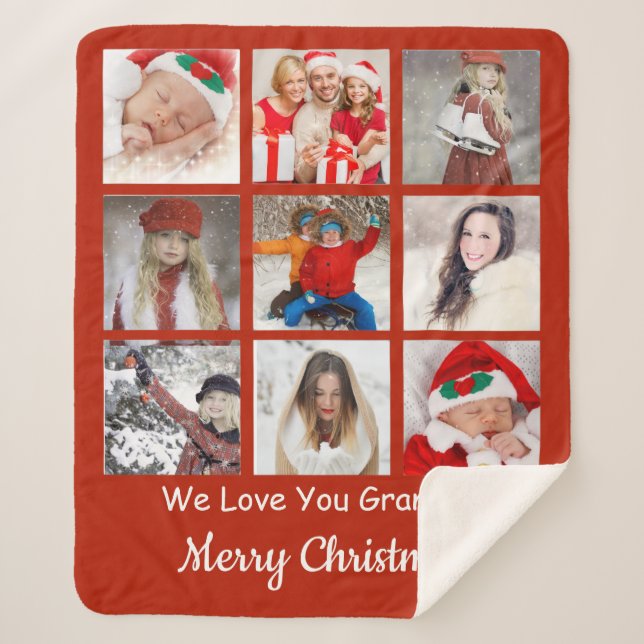 Cobertor Sherpa Foto de Natal Sherpa Blanket (Frente)