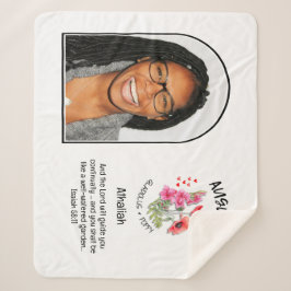 Cobertor Sherpa FOTO DO NOME DE FLOOR DO MÊS DE Nascimento do Chri