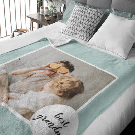 Cobertor Sherpa Foto Moderna Mint Adorável Avó Presente