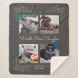 Cobertor Sherpa Foto personalizada de primeira classe