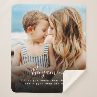 Cobertor Sherpa Foto Personalizada Que Amo Mais Sherpa Blanket