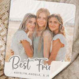 Cobertor Sherpa Foto Personalizada Simples dos Melhores Amigos Mod