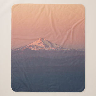 COBERTOR SHERPA FOTOGRAFIA AERIAL DA MONTANHA COM NEVE