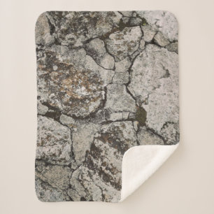 Cobertor Sherpa Fragmento de pedra negra e cinza