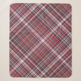 Cobertor Sherpa Frambuesas Silvestres Xadrez Vermelho Carmesim