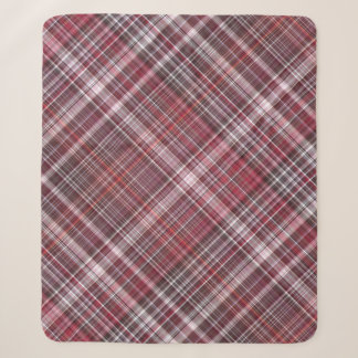 Cobertor Sherpa Frambuesas Silvestres Xadrez Vermelho Carmesim