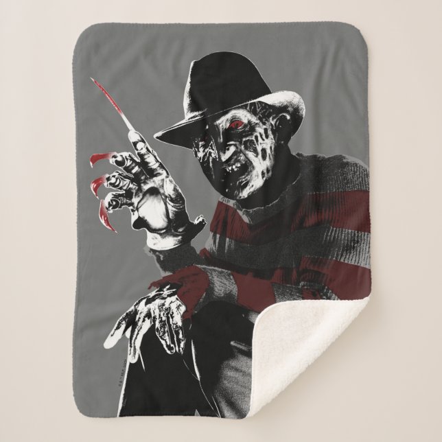 Cobertor Sherpa Freddy vs. Jason | Freddy Seeing Red (Frente)