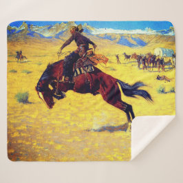 Cobertor Sherpa Frederic Remington Um Dia Frio No Alcance
