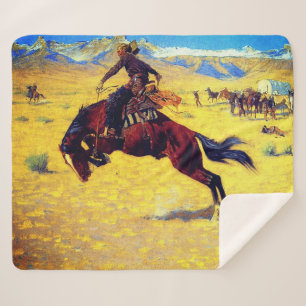 Cobertor Sherpa Frederic Remington Um Dia Frio No Alcance