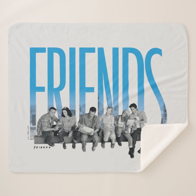 Cobertor Sherpa FRIENDS™ | A Galera (Frente (Horizontal))