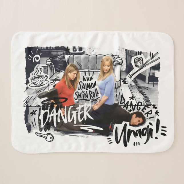 Cobertor Sherpa FRIENDS™ | Perigo! Unagi! (Frente (Horizontal))