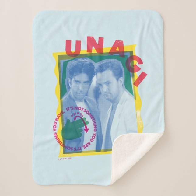 Cobertor Sherpa FRIENDS™ | Ross & Chandler - Unagi (Frente)