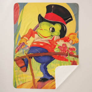 Cobertor Sherpa Froggy foi a-courtin"