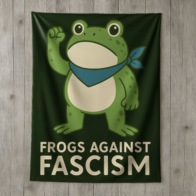 Cobertor Sherpa Frogs Against Fascism Portland Frog Protest (Criador carregado)