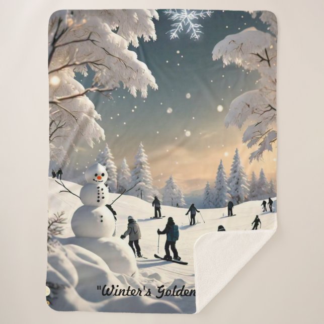 Cobertor Sherpa "Frozen Lake Serenity" (Frente)