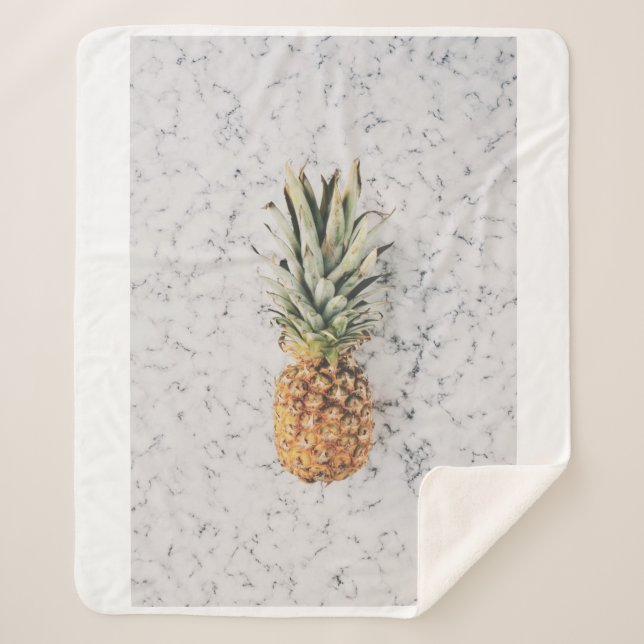 Cobertor Sherpa Fruta de abacaxi (Frente)