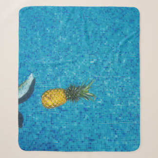 Cobertor Sherpa Fruta de abacaxi amarelo