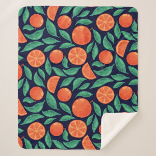 Cobertor Sherpa Fruta Laranja: Vintage Colorida Sem Olhos